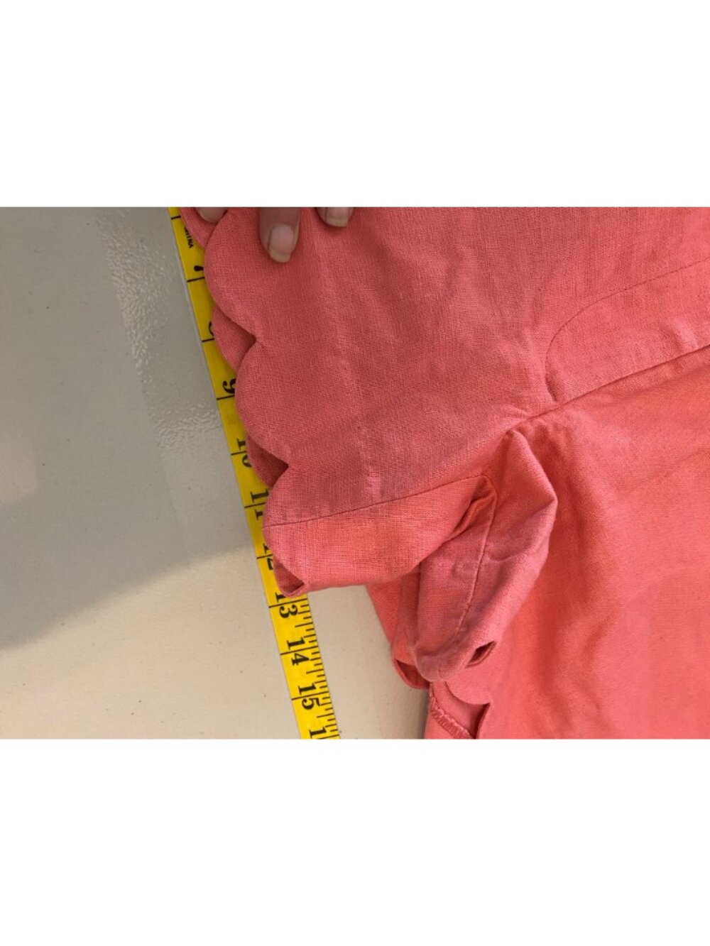 4 pairs J. Crew Scalloped Hem Linen Blend Shorts Green Black Red Coral Size 4 - Picture 8 of 8